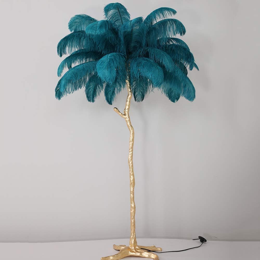 Blue Feather Floor Lamp | Ivanka Lumiere