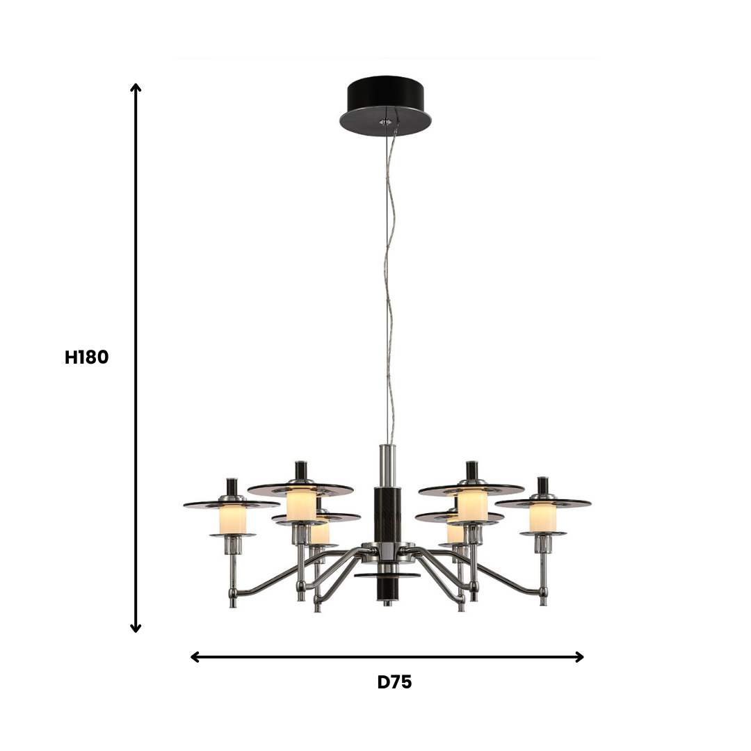 Gilded Glass Glow Chandelier | Ivanka Lumiere