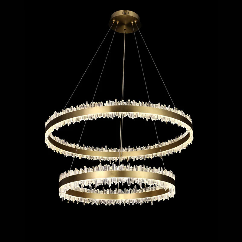 Rose Rock Round Crystal Chandelier | Ivanka Lumiere