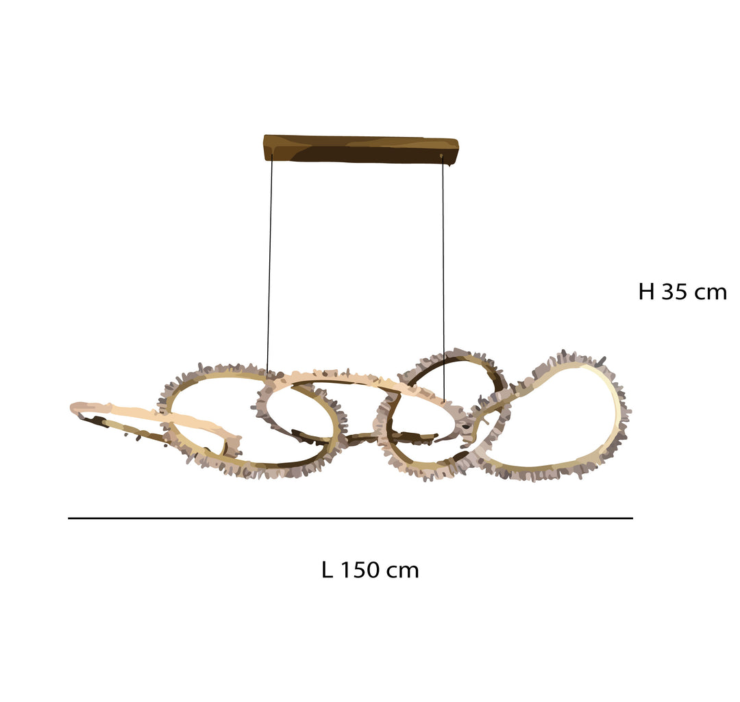 Rose Rock Crystal Chandelier | Ivanka Lumiere