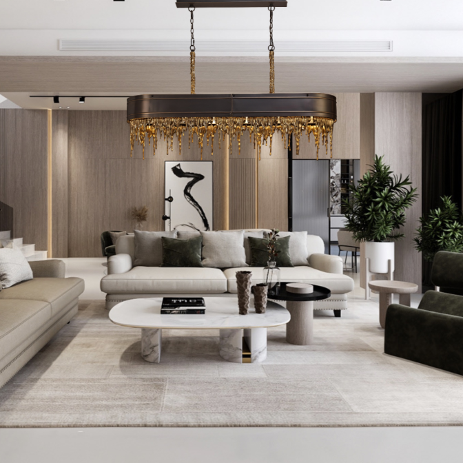 Linear Melting Chandelier | Ivanka Lumiere