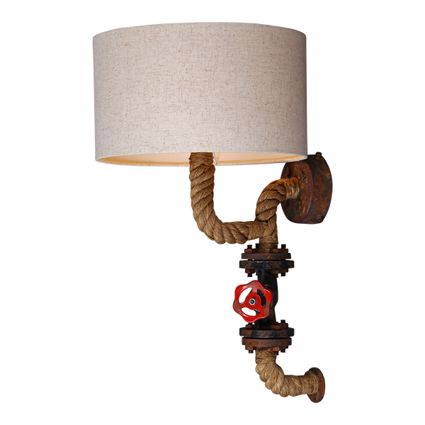 Rope Wall Light with Drum Shade - Ivanka lumiere