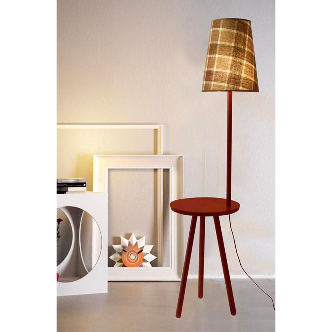 Oak Wooden Tray Floor lamp