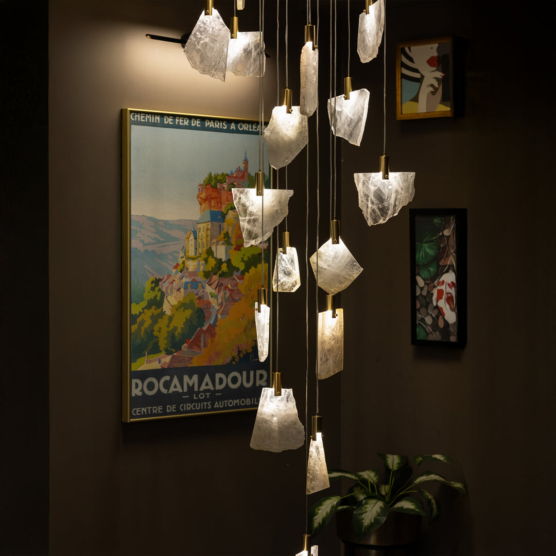 Glacial Grandeur Double Height Chandelier | Ivanka Lumiere
