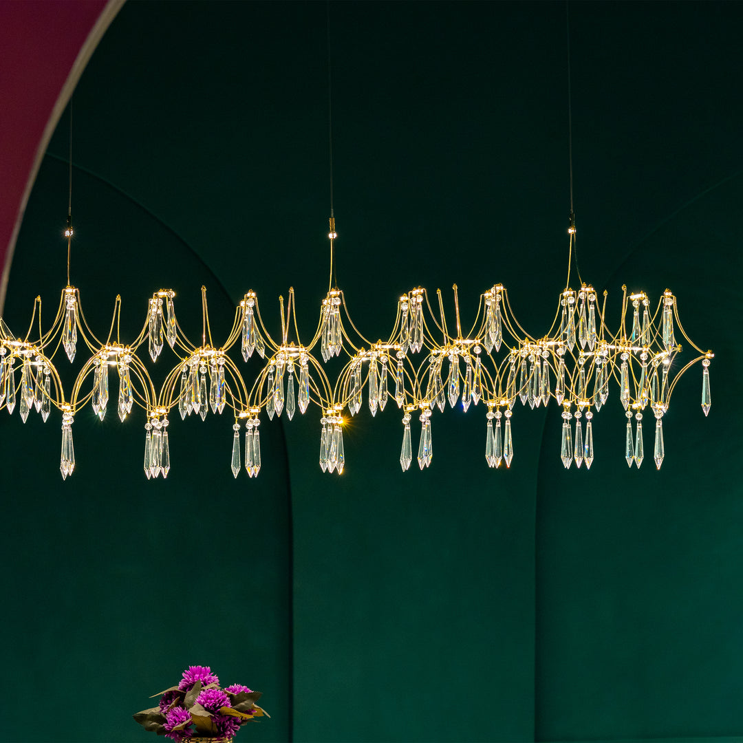 Luxe Crystal linear Chandelier | Ivanka Lumiere