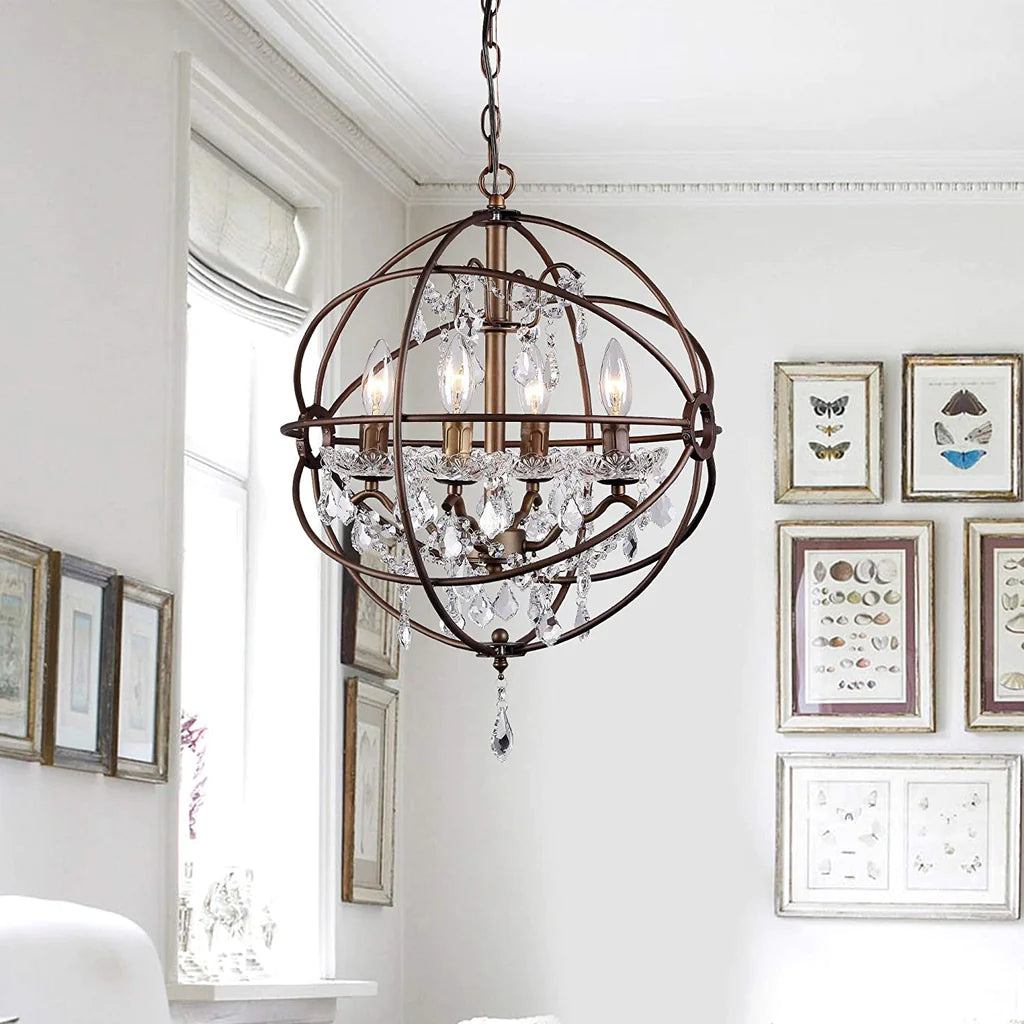 Decorative Round Crystal Chandelier | Ivanka Lumiere