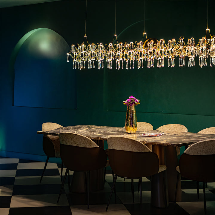 Luxe Crystal linear Chandelier | Ivanka Lumiere