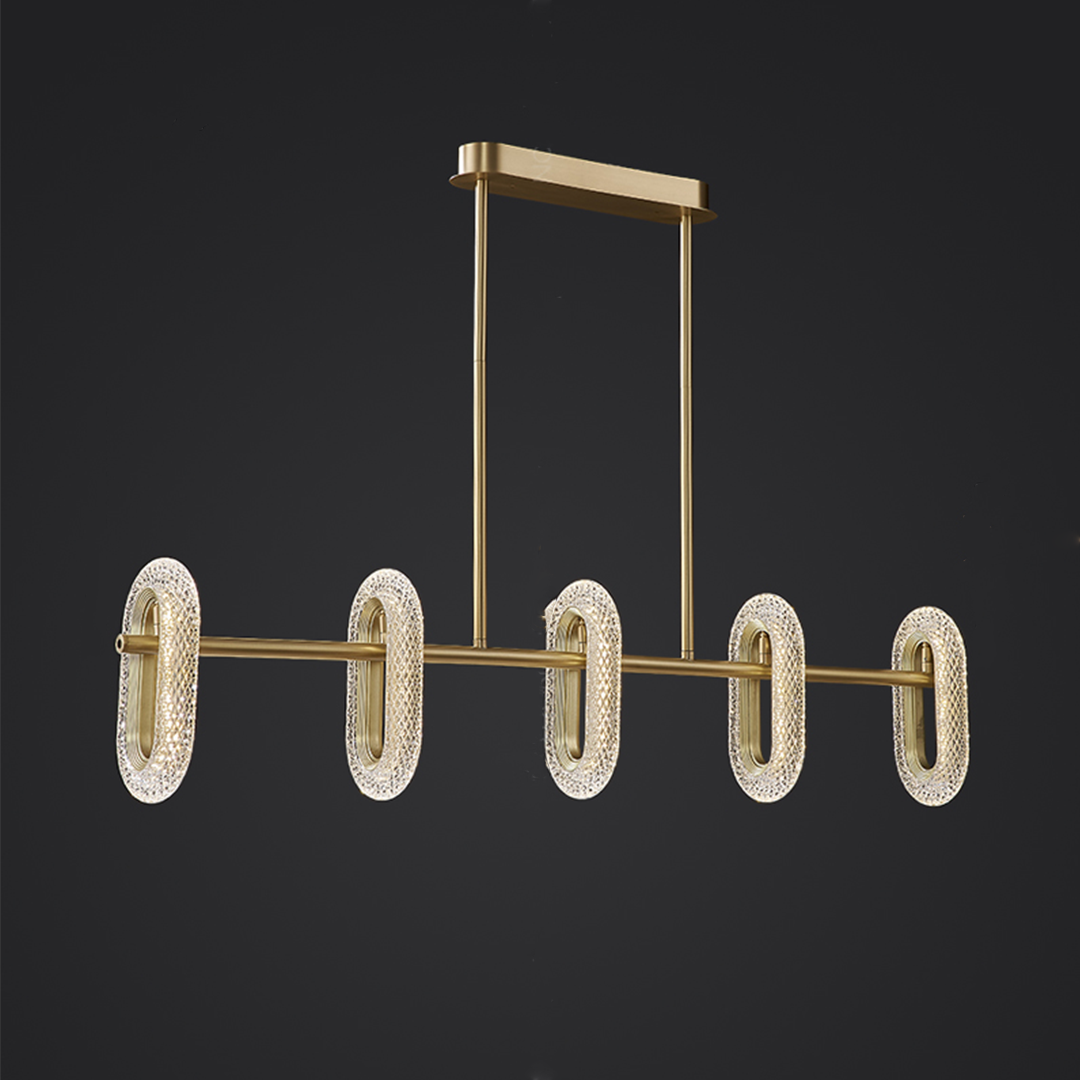 5 Regal Rings Linear Chandelier | Ivanka Lumiere