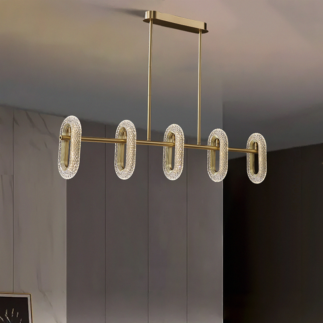 5 Regal Rings Linear Chandelier | Ivanka Lumiere