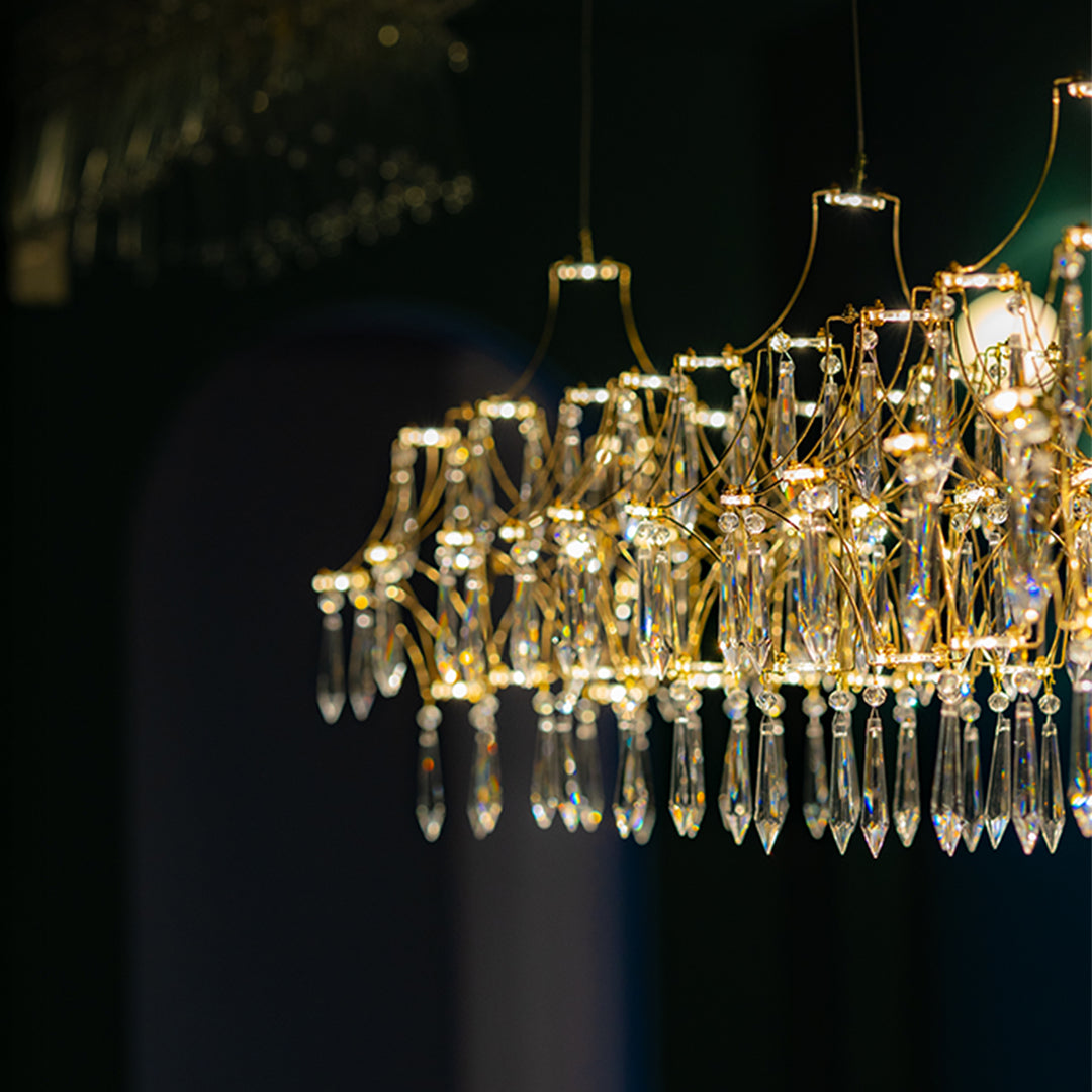 Luxe Crystal linear Chandelier | Ivanka Lumiere