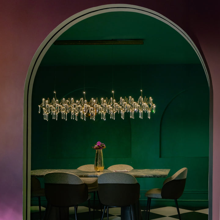 Luxe Crystal linear Chandelier | Ivanka Lumiere