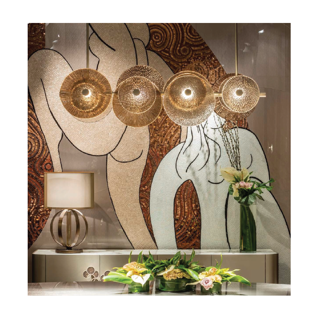 CASABLANCA GLASS DISC CHANDELIER | Ivanka Lumiere