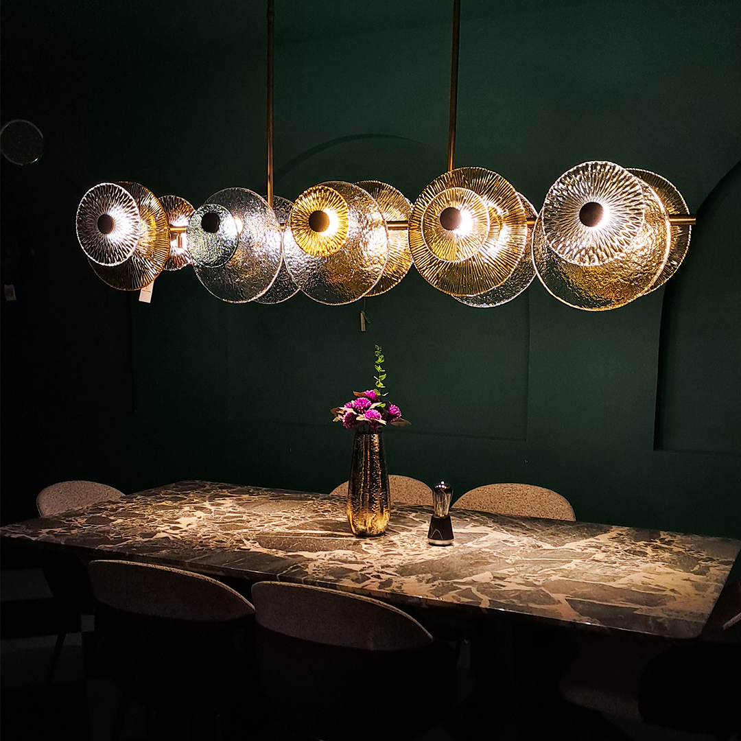 CASABLANCA GLASS DISC MEGA STAR CHANDELIER | IVANKA LUMIERE