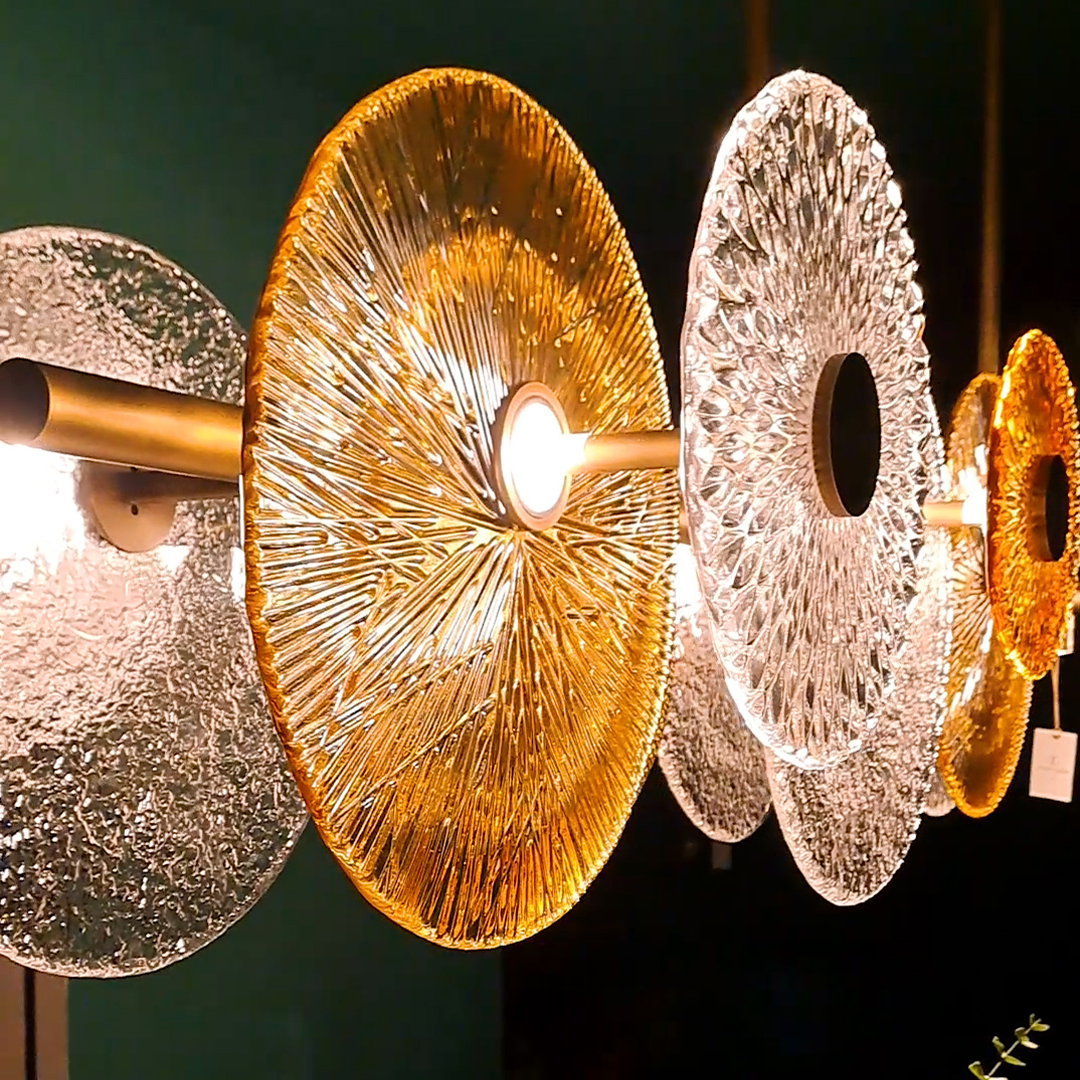 CASABLANCA GLASS DISC MEGA STAR CHANDELIER | IVANKA LUMIERE
