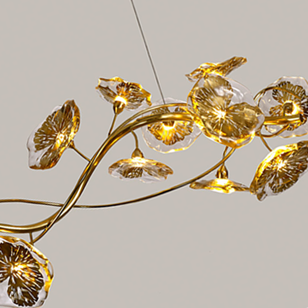 Golden flower Chandelier | Ivanka Lumiere