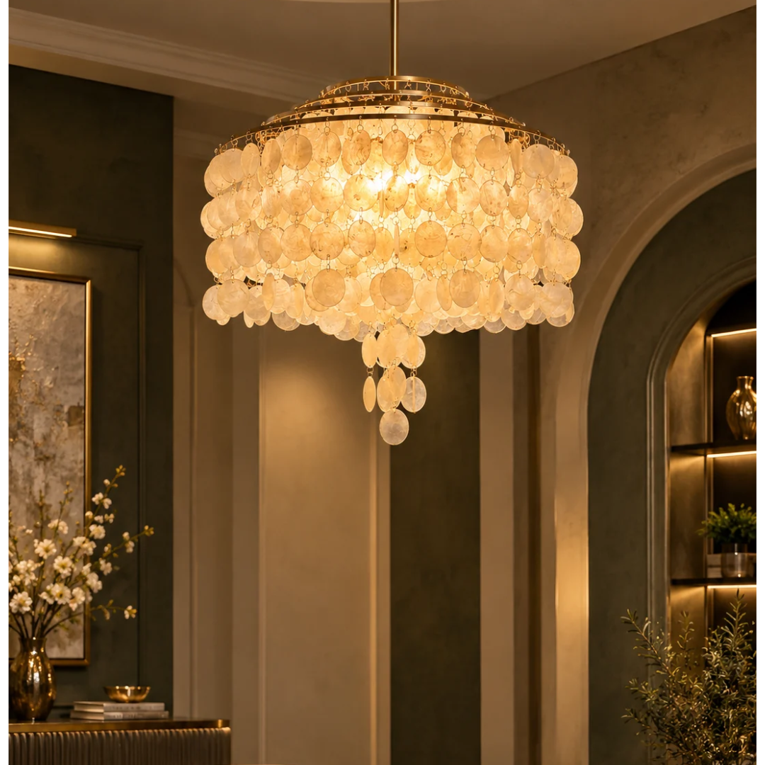 Nacré Round Chandelier | Ivanka Lumiere