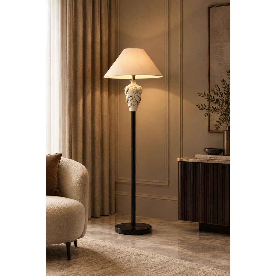 Marmo Blanco Floor Lamp | Ivanka Lumiere