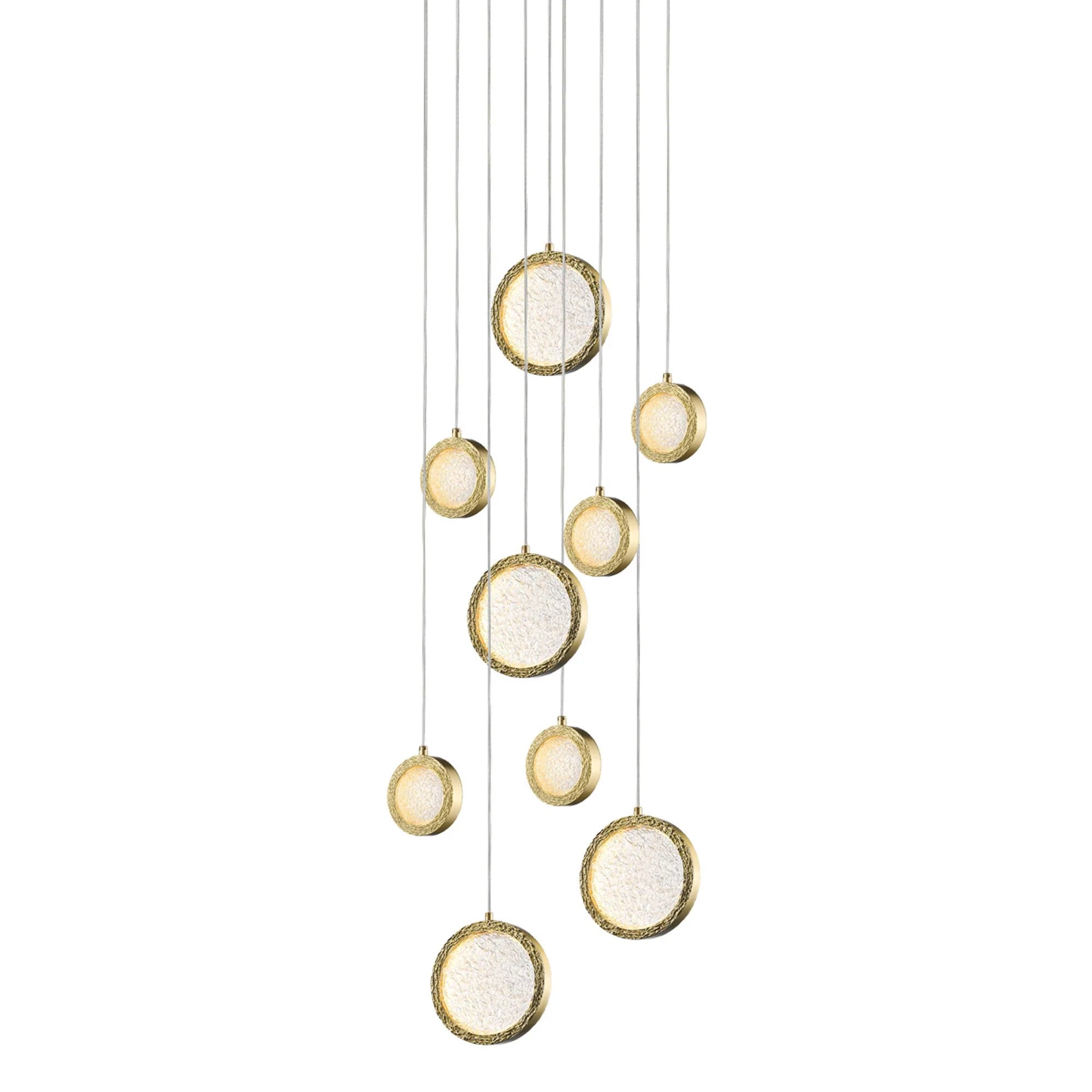 Gold Ring Double Height Chandelier | Ivanka Lumiere