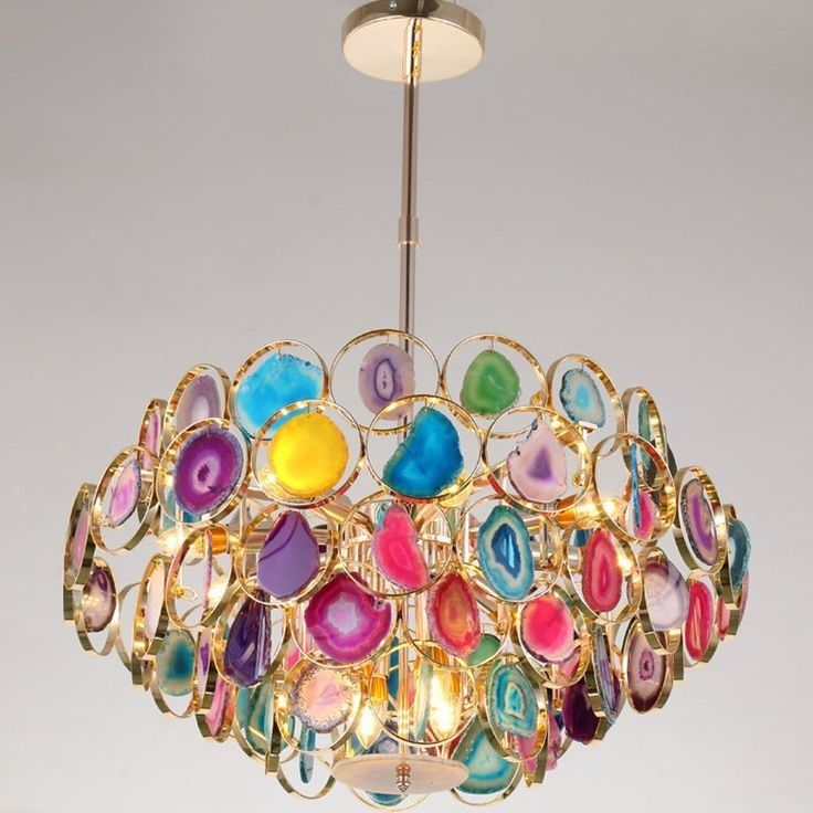 Colored Glass Ring Chandelier | Ivanka Lumiere