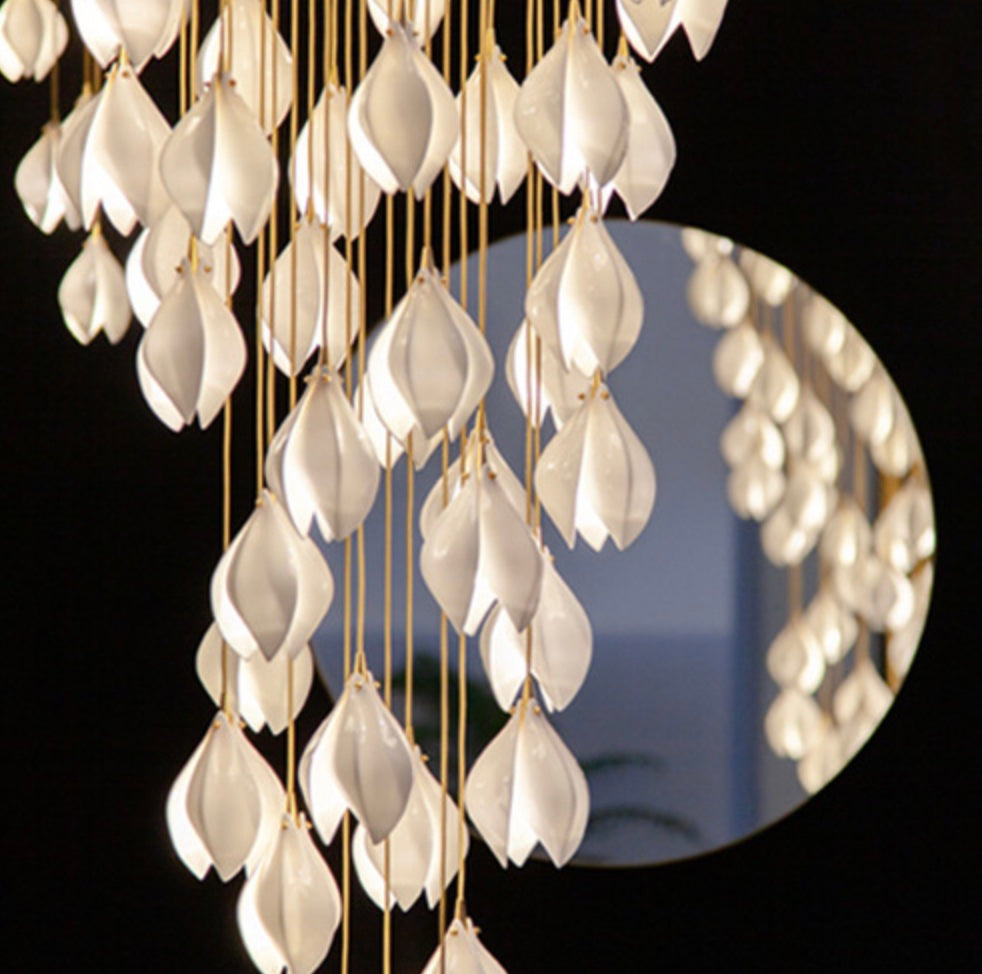 Magnolia Hanging Double Height Chandelier | Ivanka Lumiere