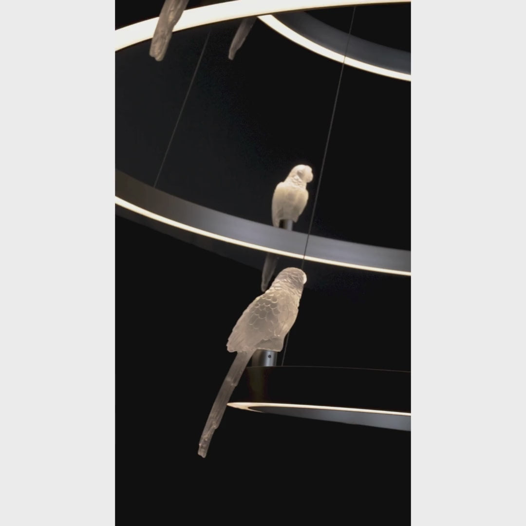 Regal Parrot Glow Two-Tier Chandelier | Ivanka Lumiere
