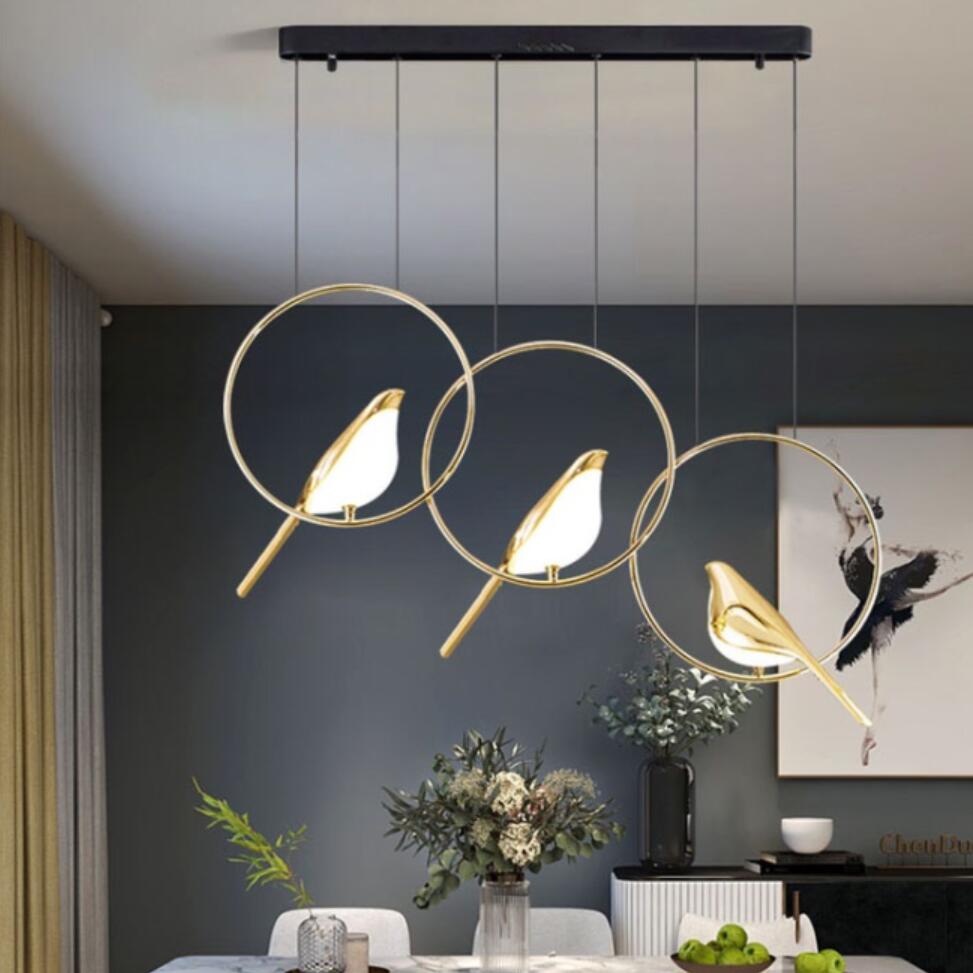 Triplet Golden Birds Pendant Light | Ivanka Lumiere