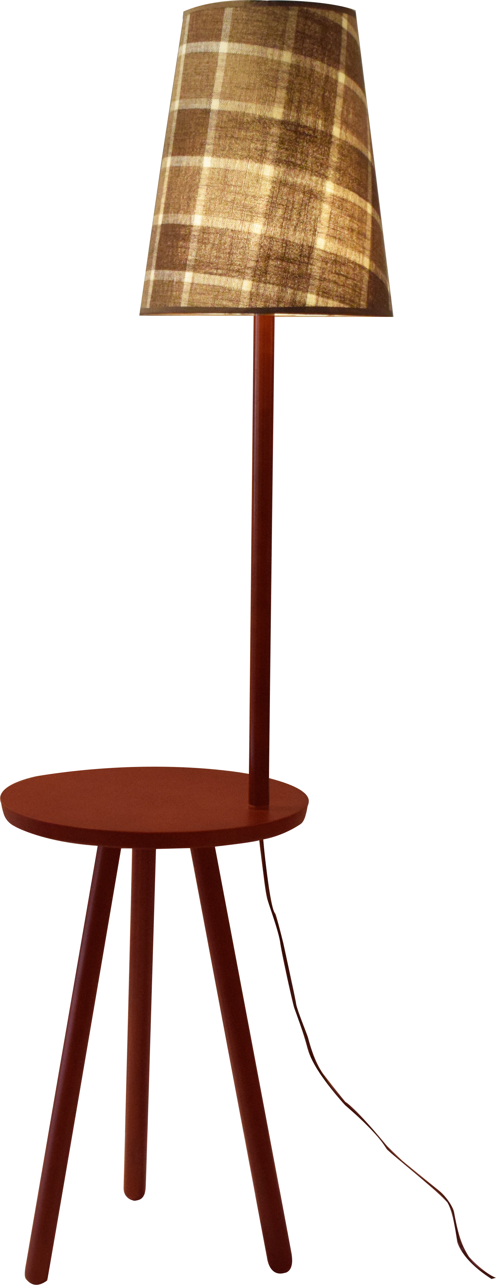 Oak Wooden Tray Floor lamp