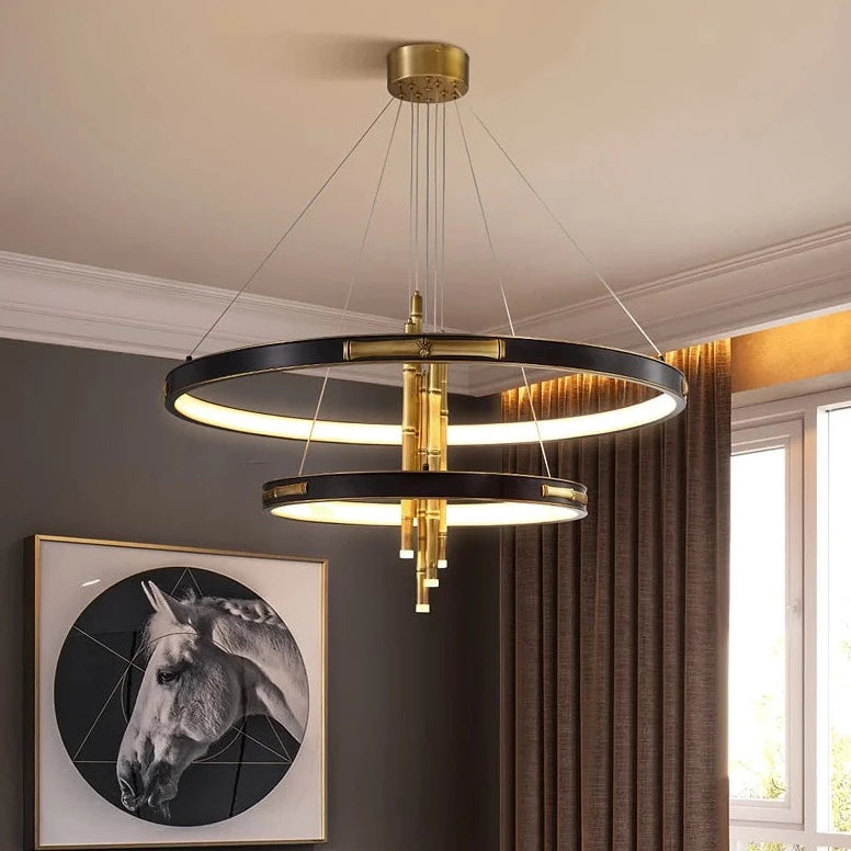 Two-Tier Rounded Metal Chandelier | Ivanka Lumiere