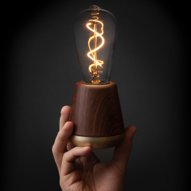 Humble One Table Light Walnut With Wireless Charger | Ivanka Lumiere