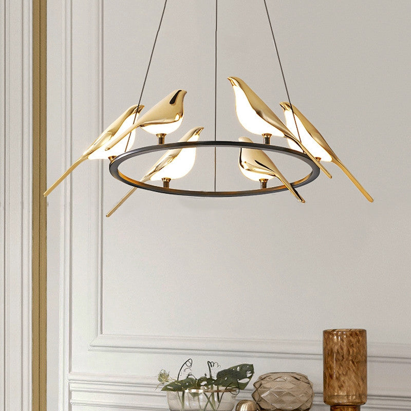 Golden Birds Chandelier | Ivanka Lumiere