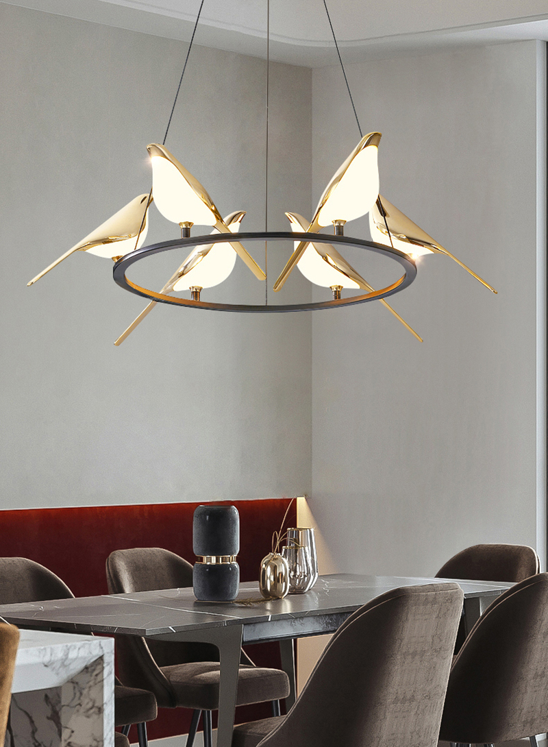 Golden Birds Chandelier | Ivanka Lumiere