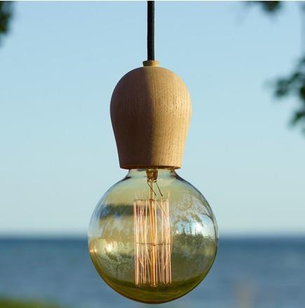 Natural Wood Lamp Holder