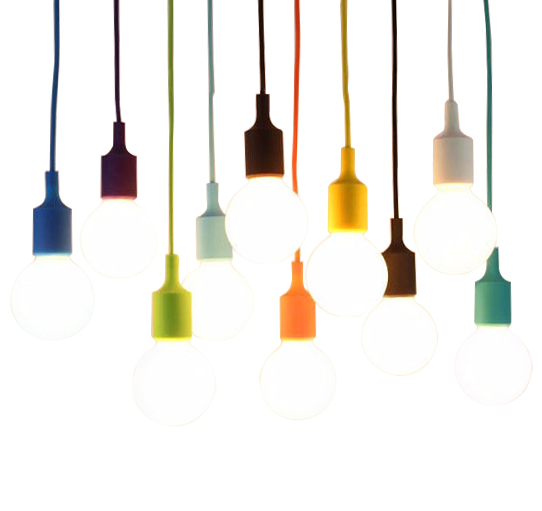 Colorful Pendant Cord CFL or LED - Ivanka lumiere
 - 1
