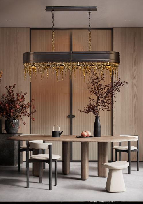 Linear Melting Chandelier | Ivanka Lumiere