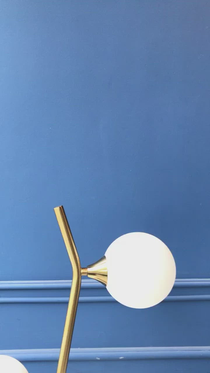 Twin Arm Frosted Table Lamp  | Ivanka Lumiere