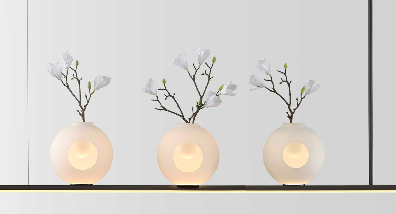 Glowing  Vase Triplets Pendant | Ivanka Lumiere