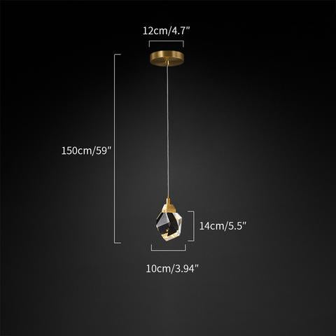 Crystal Ceiling Pendant Single | Ivanka Lumiere