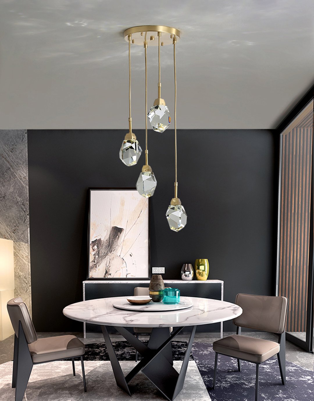 Crystal Ceiling Pendant Single | Ivanka Lumiere
