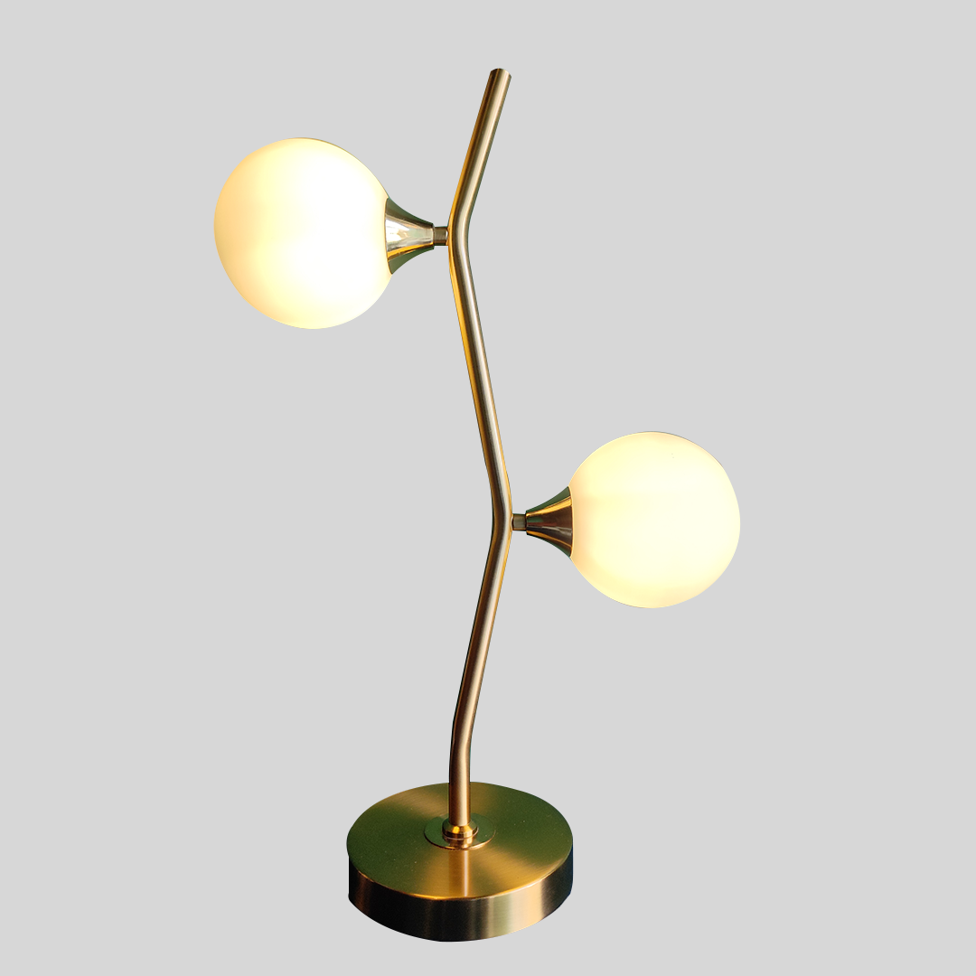 Twin Arm Frosted Table Lamp  | Ivanka Lumiere